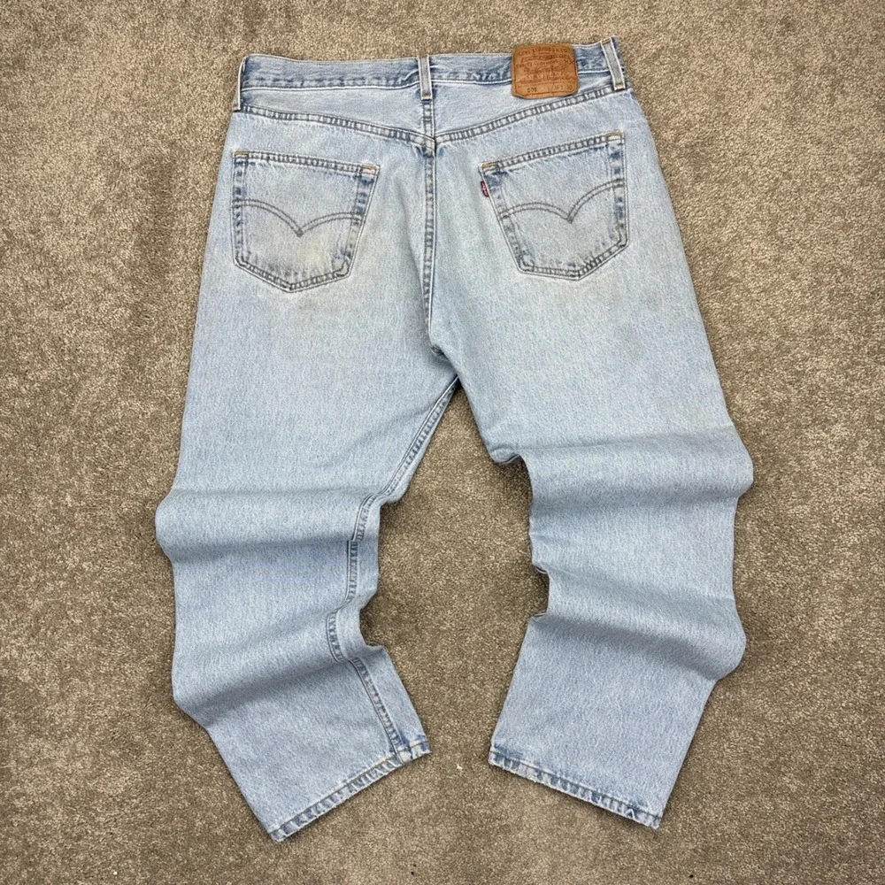 Vintage 90s Levis 501xx Light Wash Button Fly Jeans 36x30 (Fits 34x29)